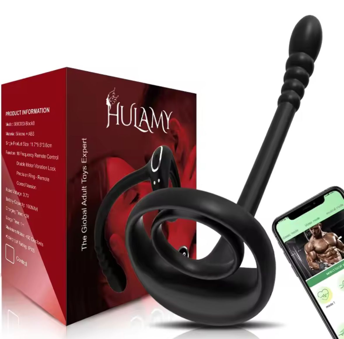 1000374834 Anel peniano HULAMY com esferas estimuladoras para prostata