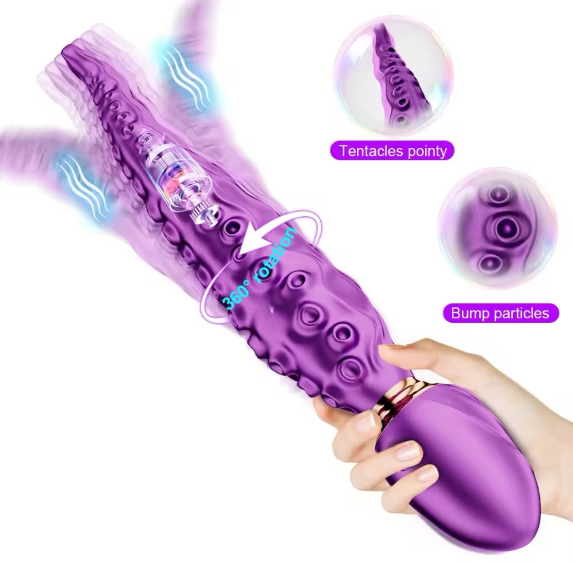 IMG-20250408-WA0014 Vibrador Octopus Tentáculo com rotação 360°